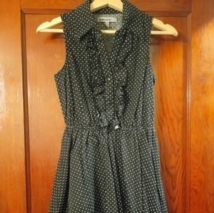 Black with white polka dot dress